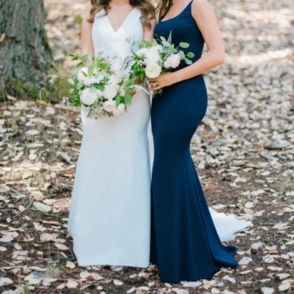 Katie May Dresses & Skirts - Anthropolgie BHLDN Katie May Lucy Gown Deep Navy Blue